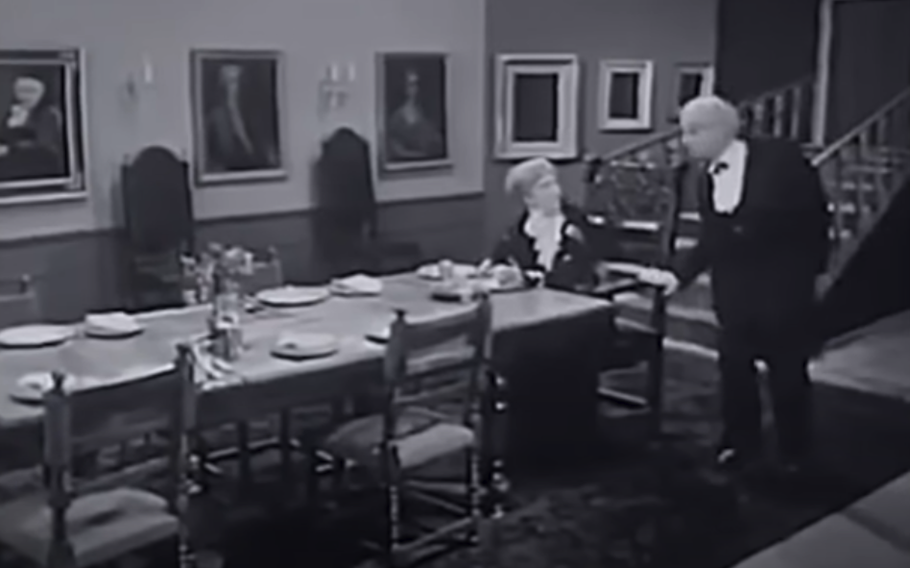 “Dinner for One” starring May Warden and Freddie Frinton.